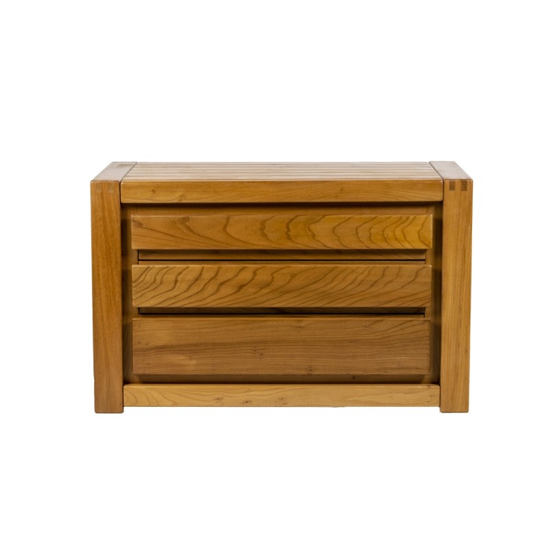 Vintage elm chest of drawers by Maison Regain, France 1960