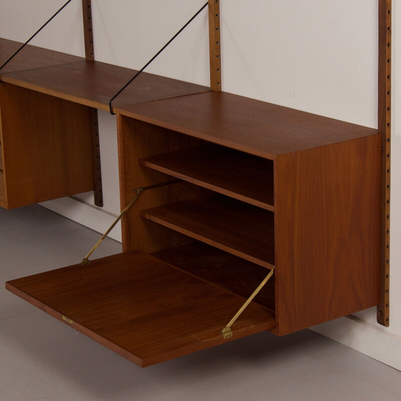 Vintage Royal teak wall unit by Poul Cadovius for Cado, Denmark 1960s