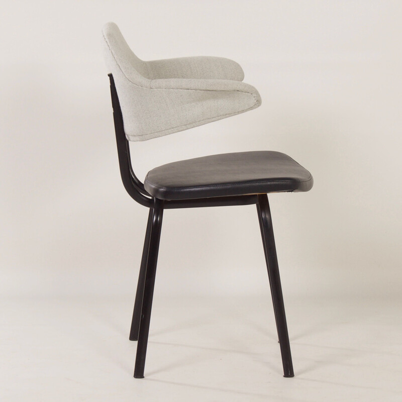 Vintage Sikkens Stuhl aus Metall, Holz, Kvadrat-Stoff und Kunstleder von Rob Parry, 1960er Jahre