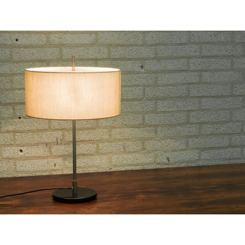 Lamp in metal and linen by Hagoort - 1950s