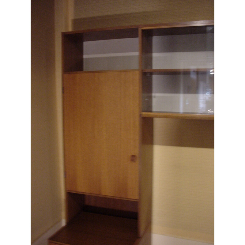 Brown bookcase in teak produced by BEHR - 1960s