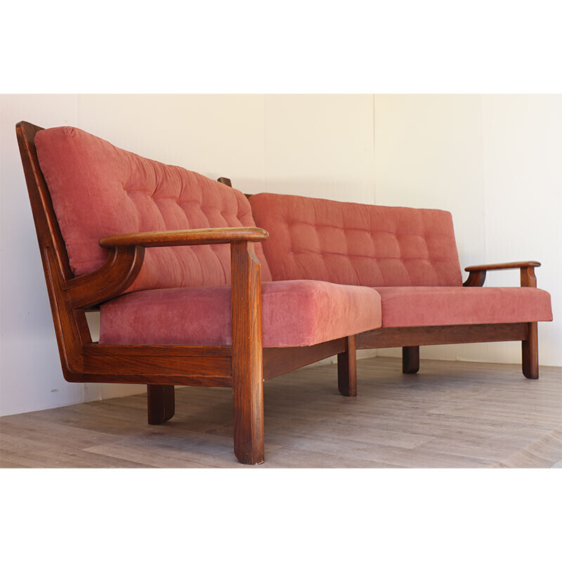 Vintage "Mathilde" sofa by Guillerme and Chambron for Votre Maison, 1960