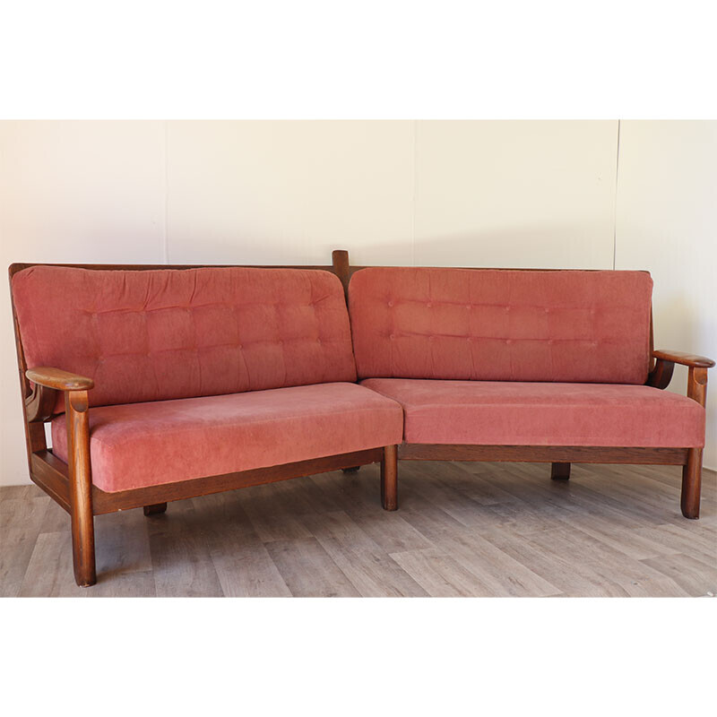 Vintage "Mathilde" sofa door Guillerme en Chambron voor Votre Maison, 1960