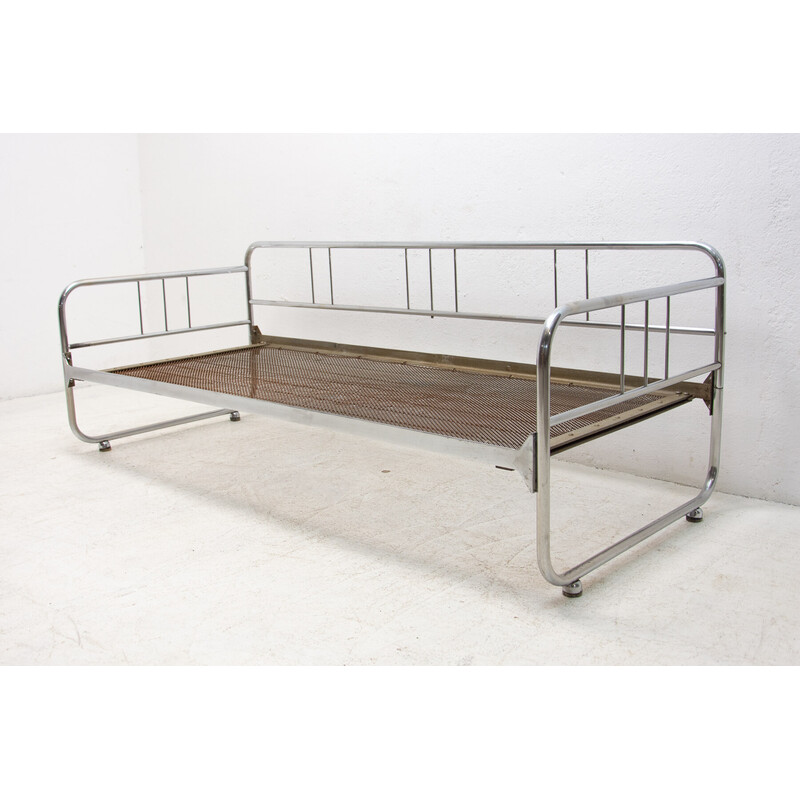 Vintage tubular steel Bauhaus sofa by Hynek Gottwald, 1930-1940s