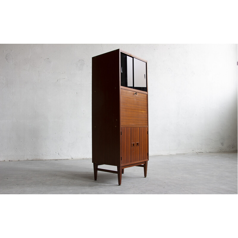 Vintage mahogany secretary by René-Jean Caillette for Charron