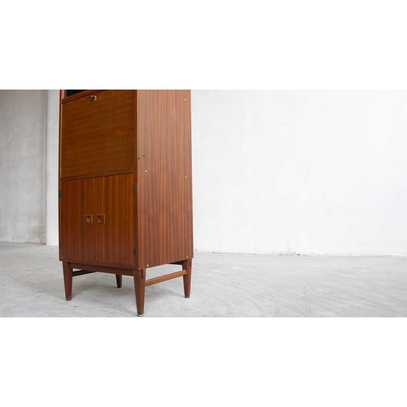 Vintage mahogany secretary by René-Jean Caillette for Charron