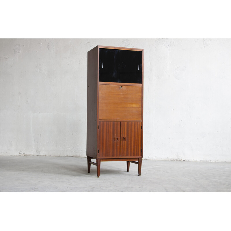 Vintage mahogany secretary by René-Jean Caillette for Charron