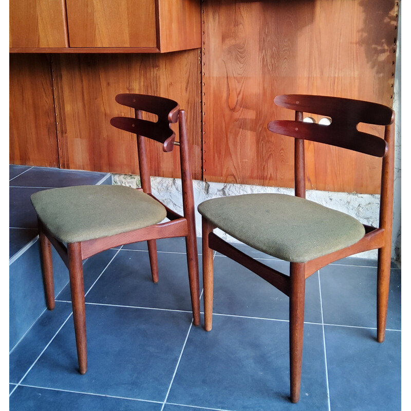 Pareja de sillas escandinavas de época modelo 178 de Johannes Andersen, 1960