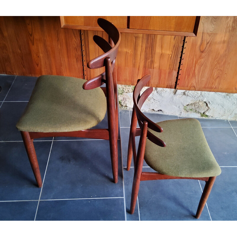 Coppia di sedie vintage scandinave modello 178 di Johannes Andersen, 1960