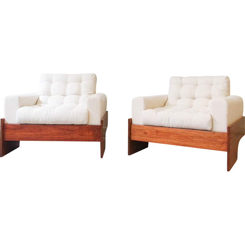 Paar Vintage-Sessel aus Macacauba-Holz, Brasilien 1960er Jahre