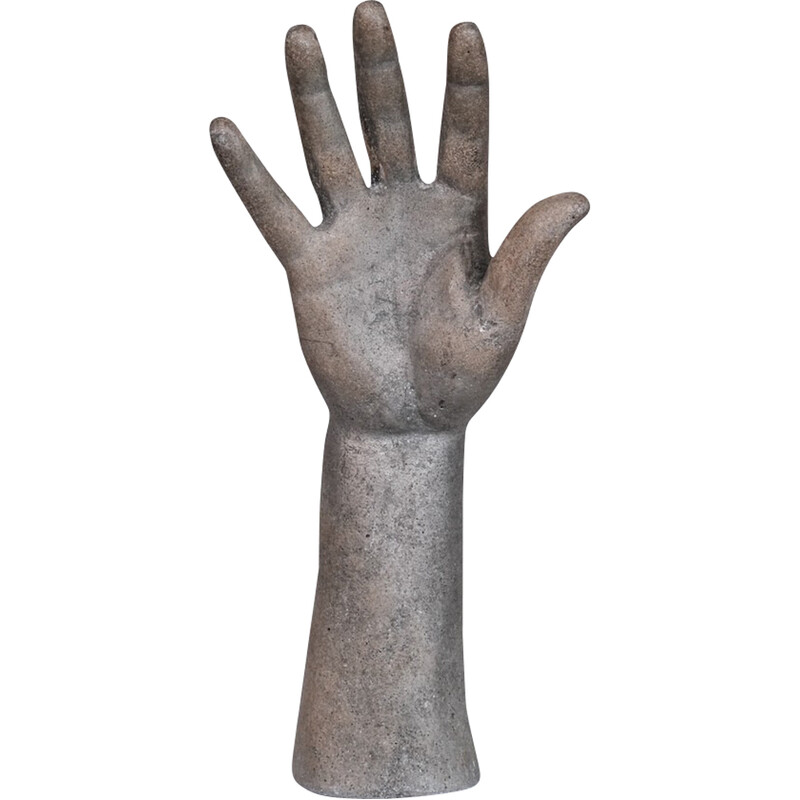 Sculpture de main vintage Curio en métal, France 1950