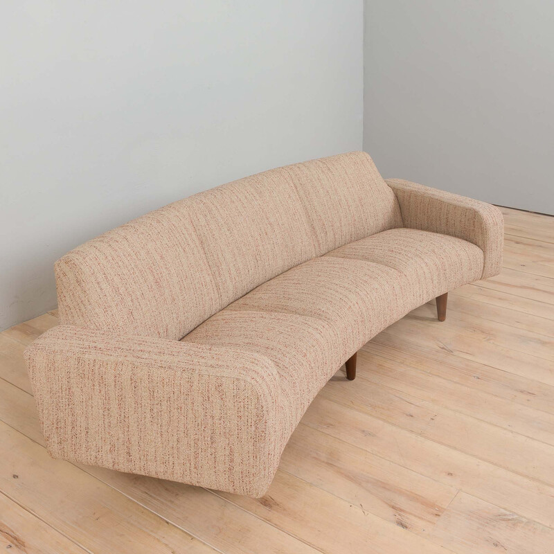 Vintage curved Banana 450 sofa by Illum Wikkelsø for Aarhus Polstermøbelfabrik, Denmark