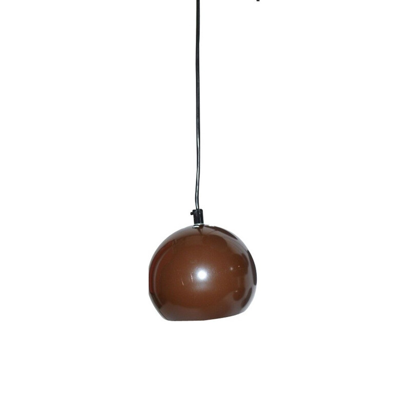 Brown vintage hanging lamp by E.S.Horn, Denmark 1970