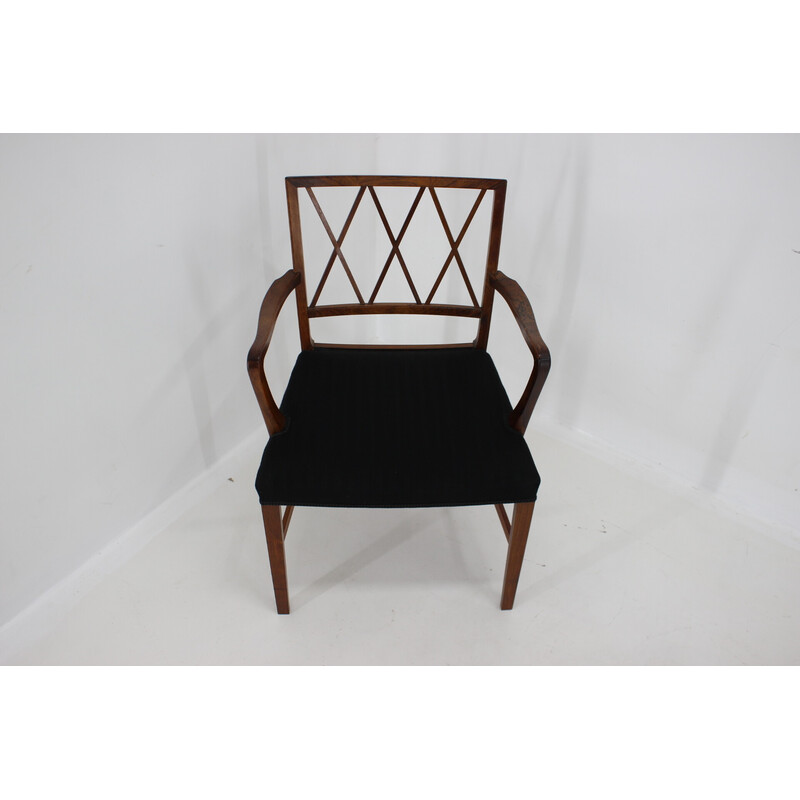 Fauteuil vintage en palissandre par Ole Wanscher pour Aj Iverson Snedkermester, Danemark 1960