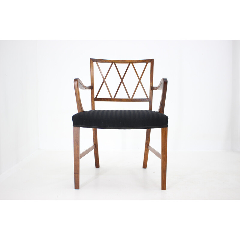 Vintage rozenhouten fauteuil van Ole Wanscher voor Aj Iverson Snedkermester, Denemarken 1960