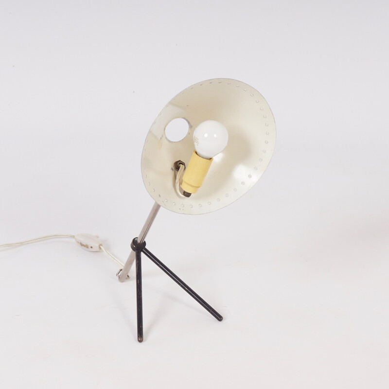 Vintage Pinokkio lamp in wit van H. Busquet voor Hala, 1956