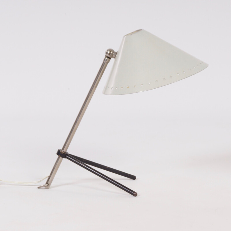 Lampada vintage Pinokkio in bianco di H. Busquet per Hala, 1956