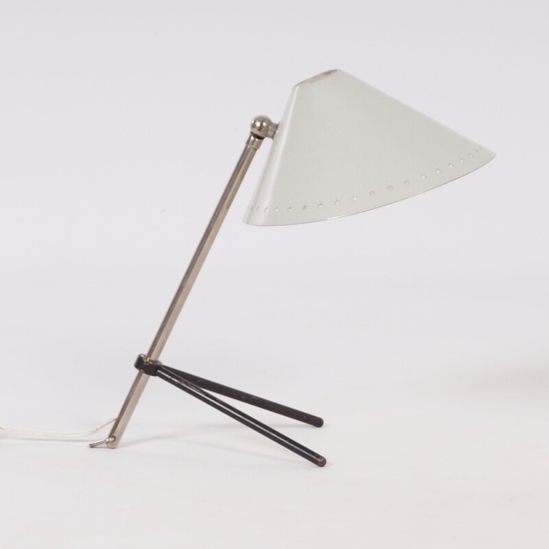 Lampe vintage Pinokkio en blanche par H. Busquet pour Hala, 1956