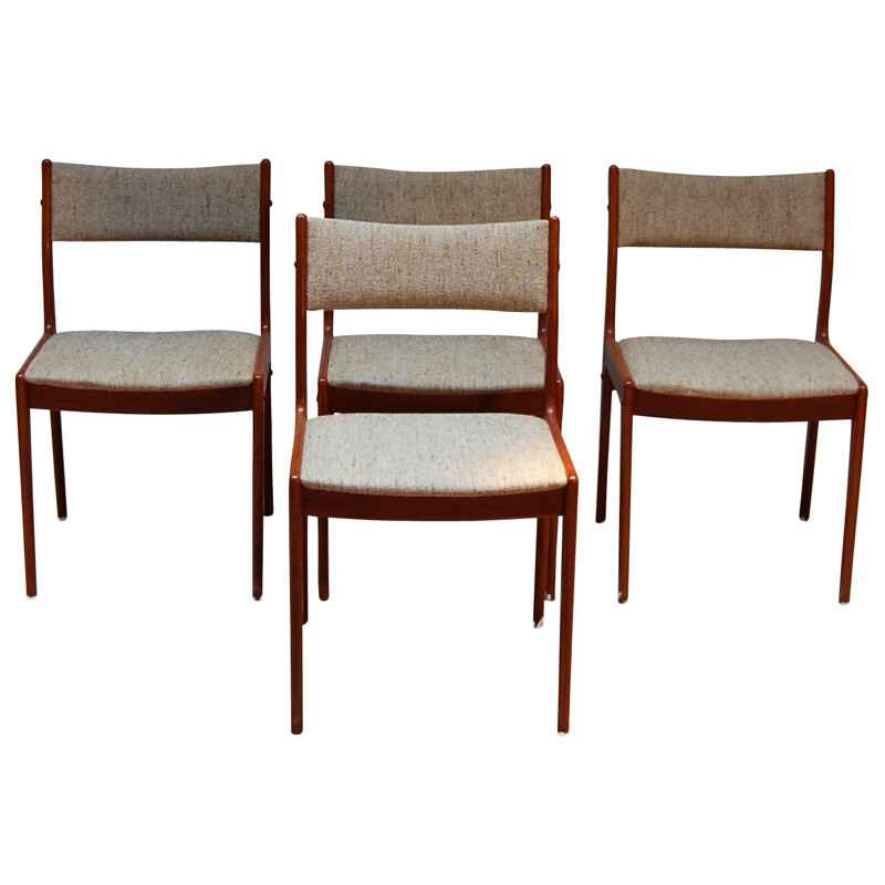 Set of 4 dining chairs in teak - 1960s