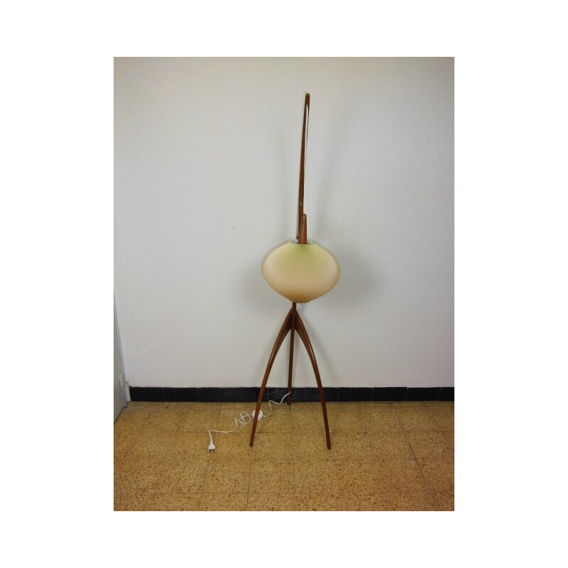 Vintage floor lamp "Praying Mantis" by Maison Rispal, 1950