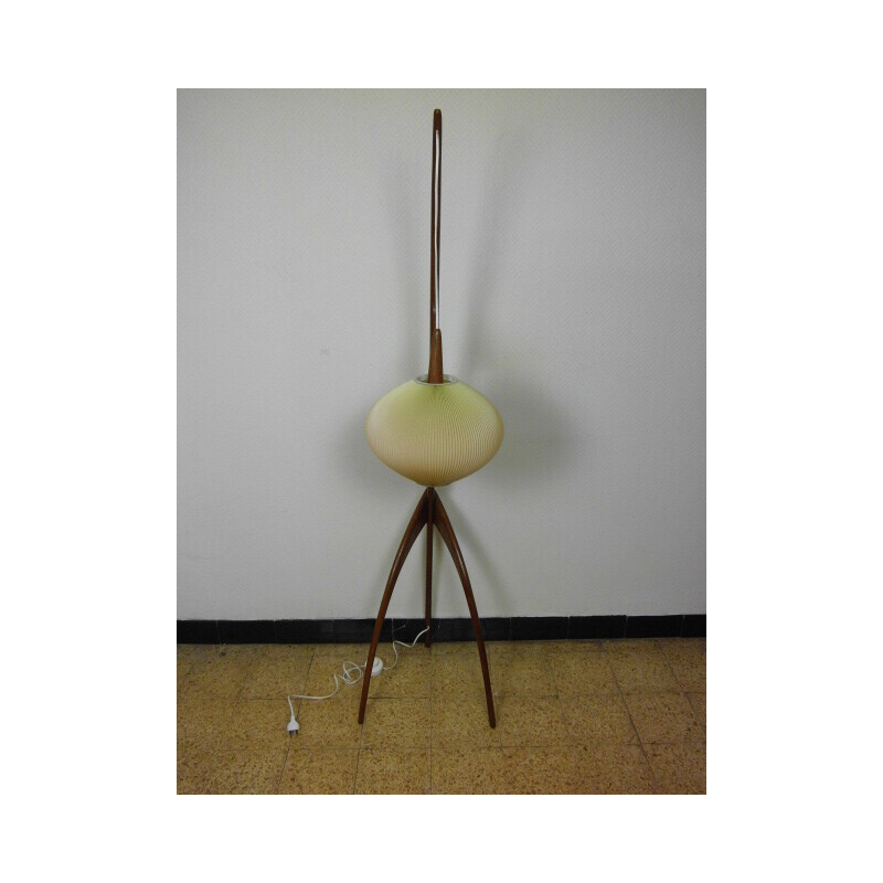 Vintage floor lamp "Praying Mantis" by Maison Rispal, 1950