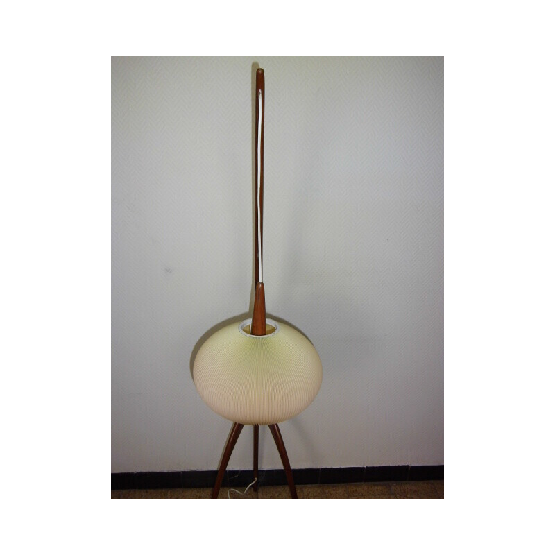 Vintage floor lamp "Praying Mantis" by Maison Rispal, 1950