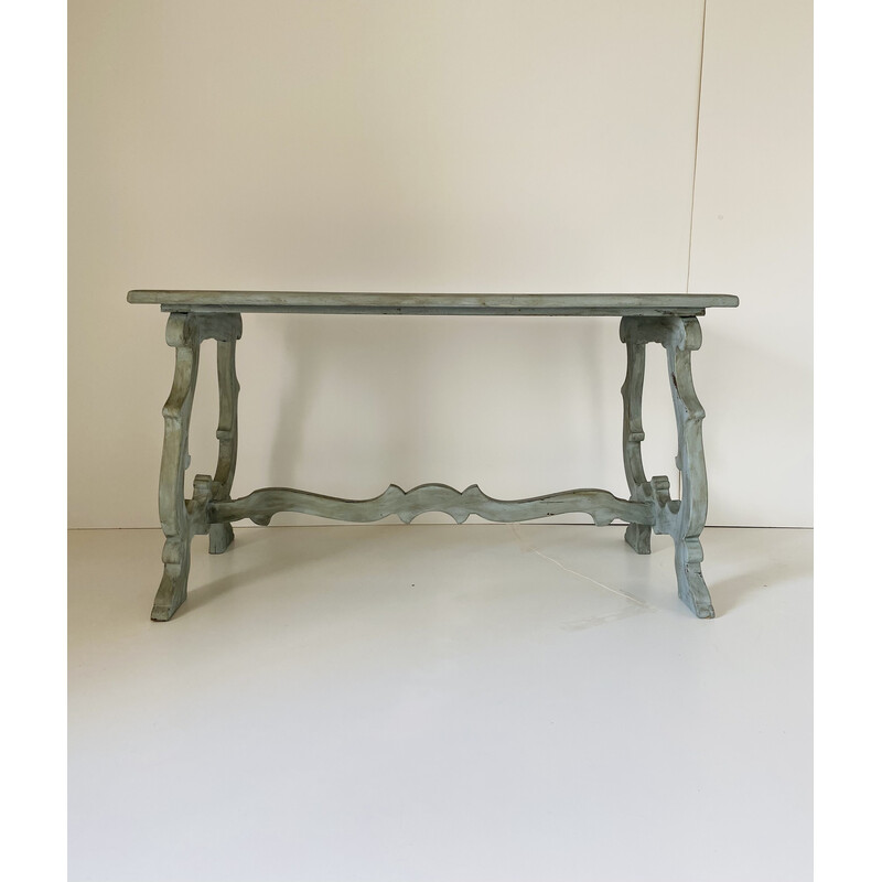 Vintage rustic grey dining table, 1950s