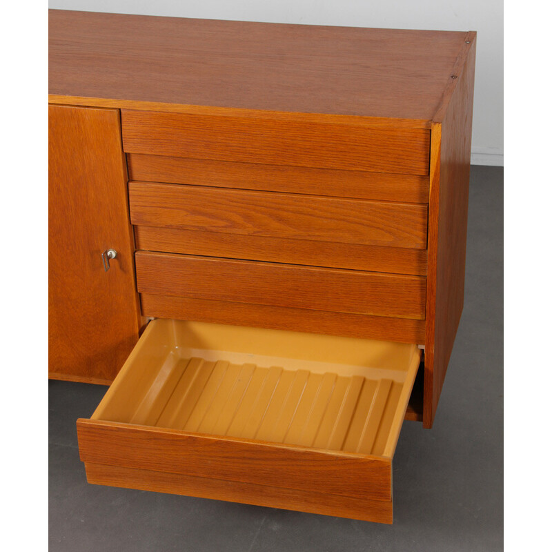 Vintage chest of drawers model U-458 in oakwood by Jiri Jiroutek for Interier Praha, 1960