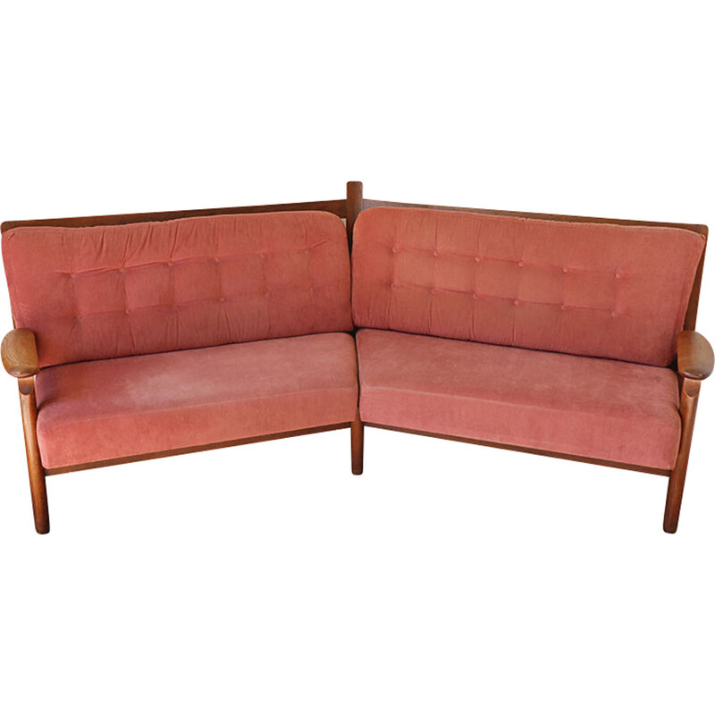 Vintage "Mathilde" sofa by Guillerme and Chambron for Votre Maison, 1960