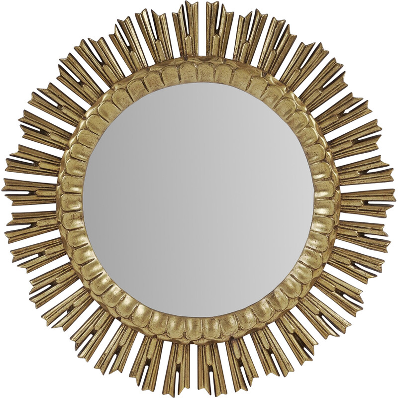 miroir vintage Sunburst - bois