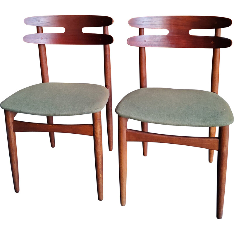 Pair of vintage Danish model 178 Scandinavian chairs by Johannes Andersen, 1960s