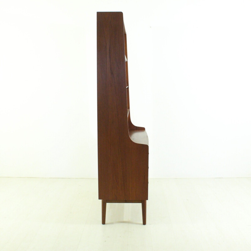 Set of 2 Danish Teak Book Shelves with Secretary by Johannes Sorth for Nexø Møbelfabrik - 1960s