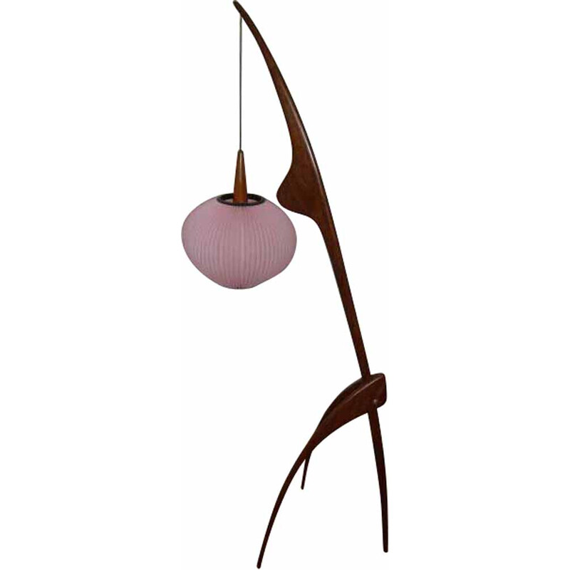 Vintage floor lamp by Maison Rispal Paris, 1950