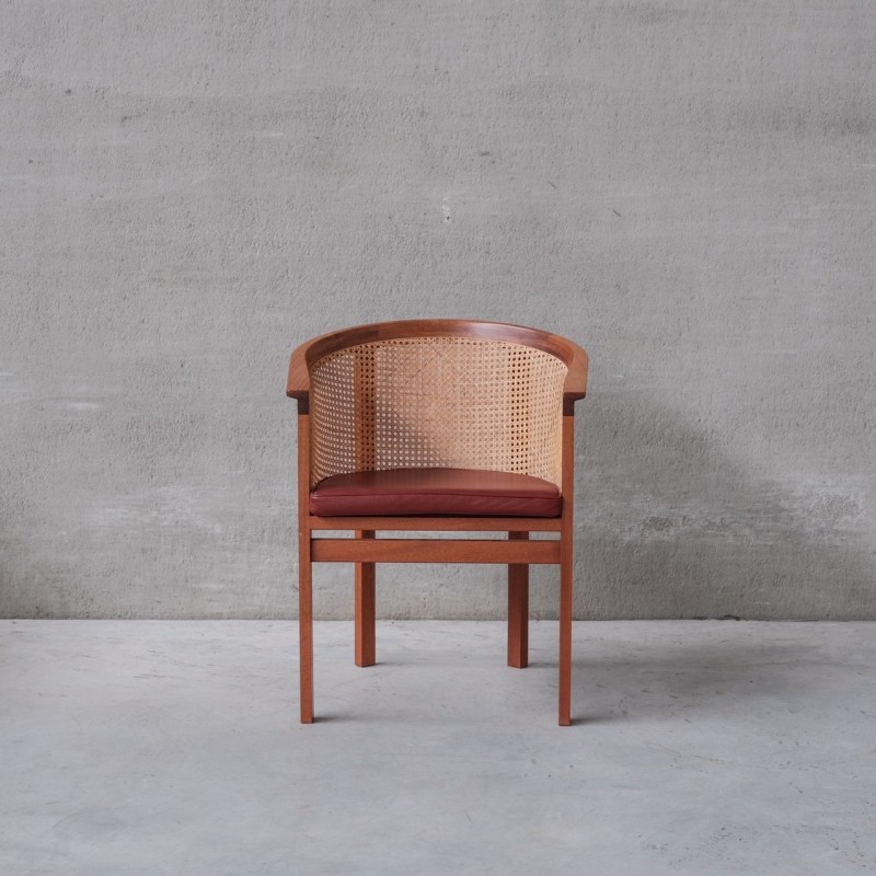 Set di 6 sedie da pranzo in pelle della metà del secolo scorso di Johnny Sørensen per Botium, Danimarca anni '80
