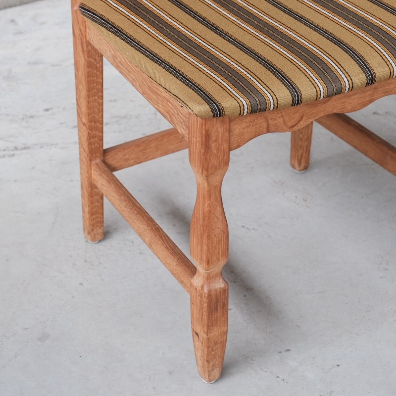 Conjunto de 6 cadeiras de jantar em madeira de carvalho dinamarquês vintage Razor, década de 1960
