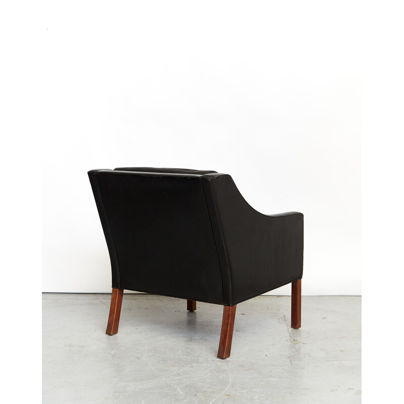 Vintage No. 2207 armchair and ottomane by Børge Mogensen for Fredericia, 1960s