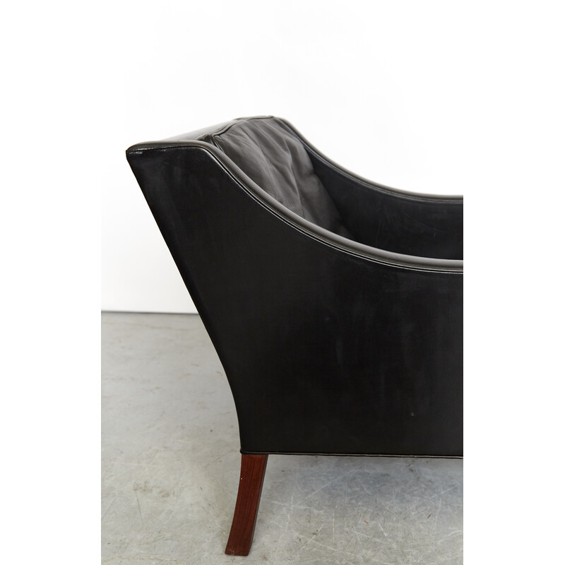 Vintage No. 2207 armchair and ottomane by Børge Mogensen for Fredericia, 1960s