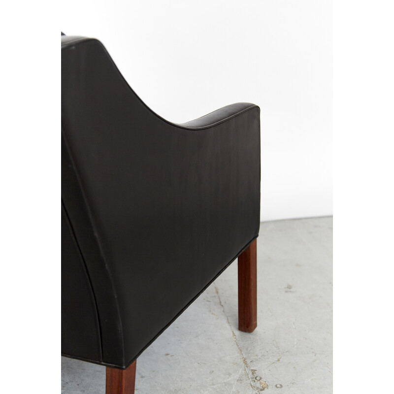 Vintage No. 2207 leather armchair by Børge Mogensen for Fredericia, 1960s