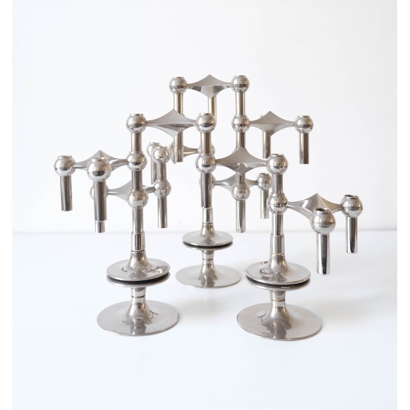 Mid-century "Nagel" modular candlestick by Werner Stoff for Nagel Ag, 1960s