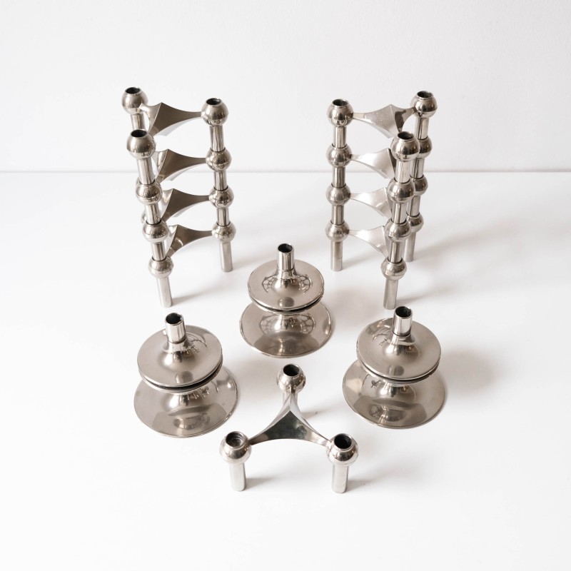 Candelabro modular "Nagel" de Werner Stoff para Nagel Ag, meados do século 1960