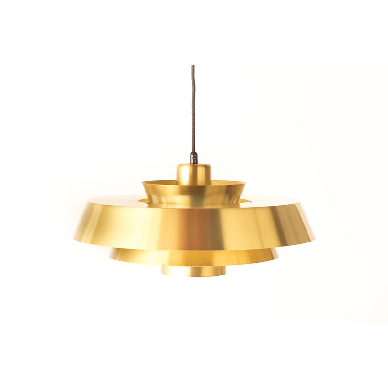 Vintage brass Nova pendant by Jo Hammerborg Fog & Morup - 1950s