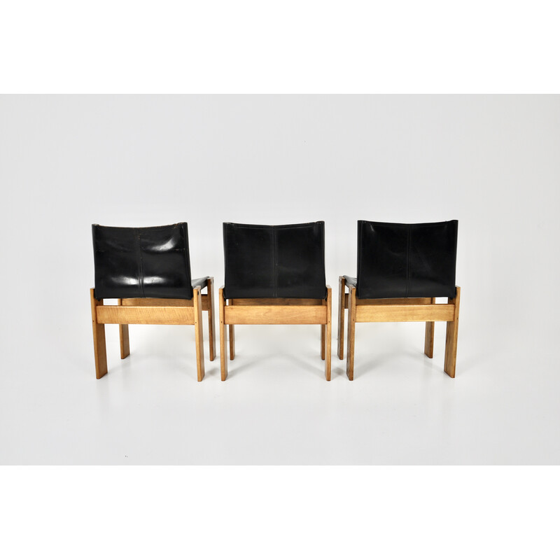 Conjunto de 3 cadeiras de Monge vintage de Afra e Tobia Scarpa para Molteni, 1970
