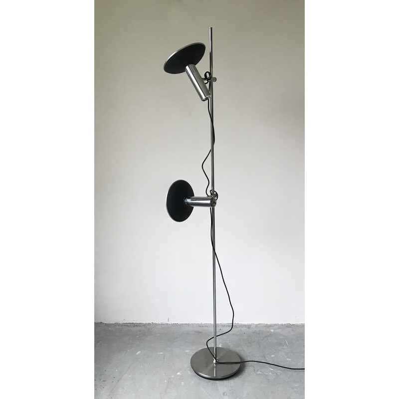 Vintage chrome floor lamp by Alain Richard for Disderot, 1960s