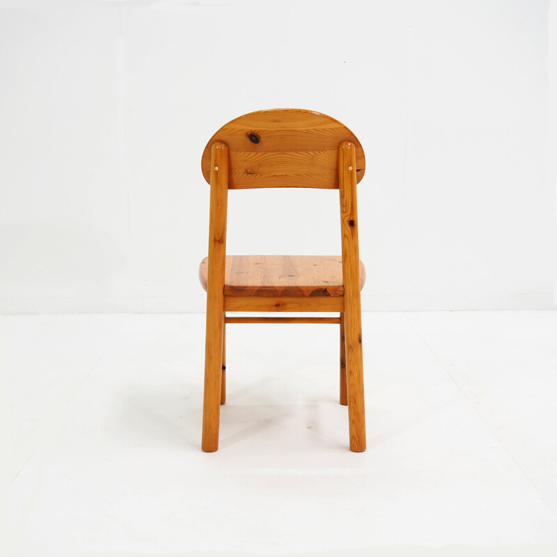 Conjunto de 10 cadeiras "Rainer Daumiller" vintage em madeira maciça de pinho, década de 1970