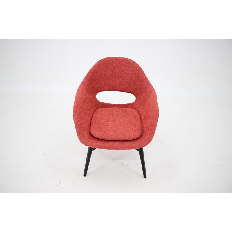 Vintage fiberglass shell armchair by Miroslav Navratil, Czechoslovakia 1960s