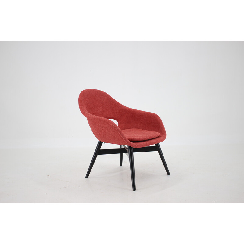 Vintage fiberglass shell armchair by Miroslav Navratil, Czechoslovakia 1960s