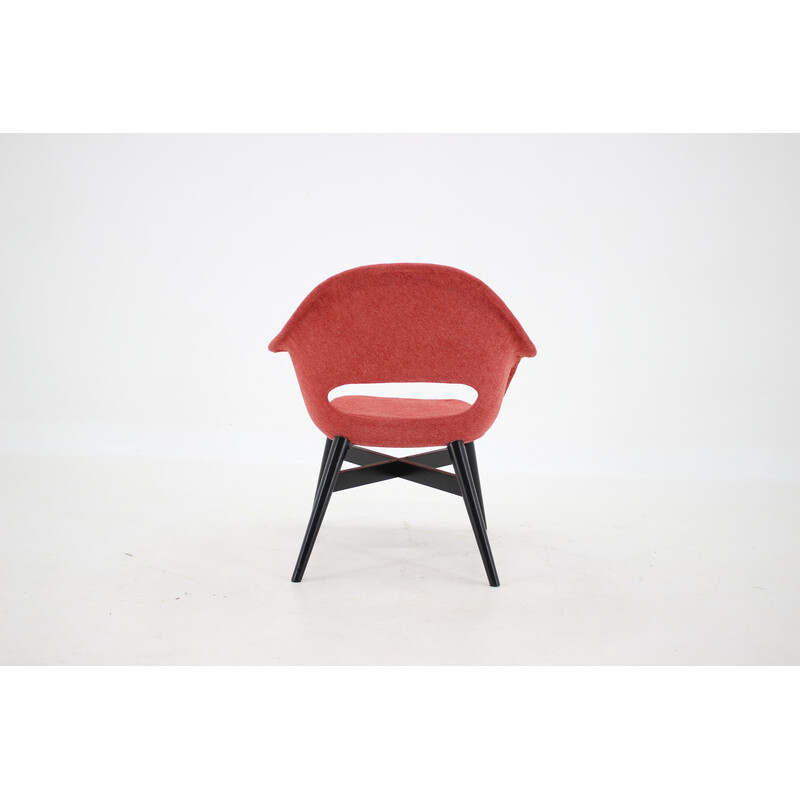 Vintage fiberglass shell armchair by Miroslav Navratil, Czechoslovakia 1960s