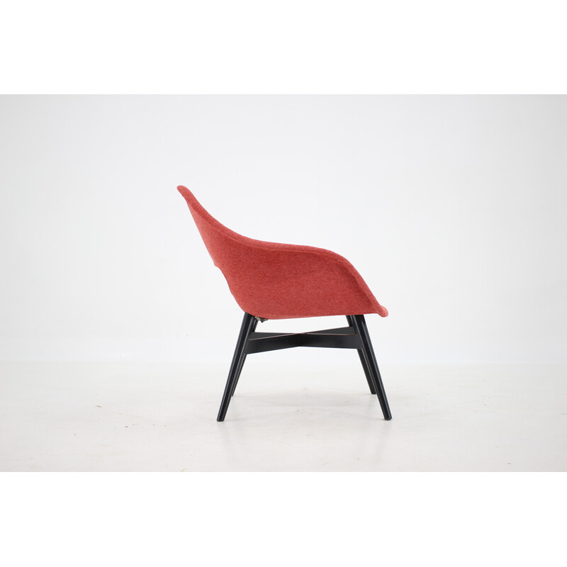 Vintage fiberglass shell armchair by Miroslav Navratil, Czechoslovakia 1960s