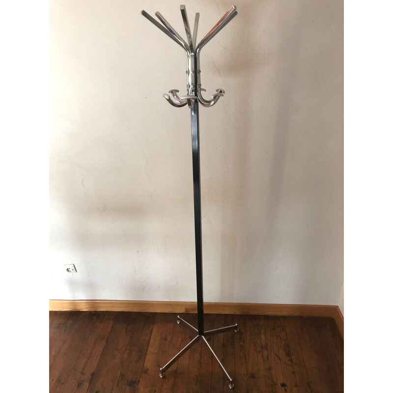 Vintage chrome parrot coat rack