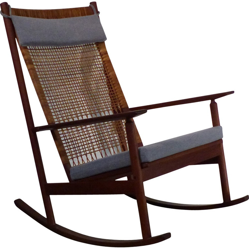 Blue rocking chair by Hans Olsen - 1960s